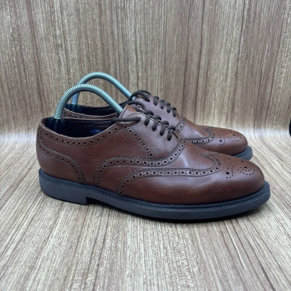 Florsheim Men’s Brown  Leather Wingtip Oxford‎ Comfort Shoes Size 8 D